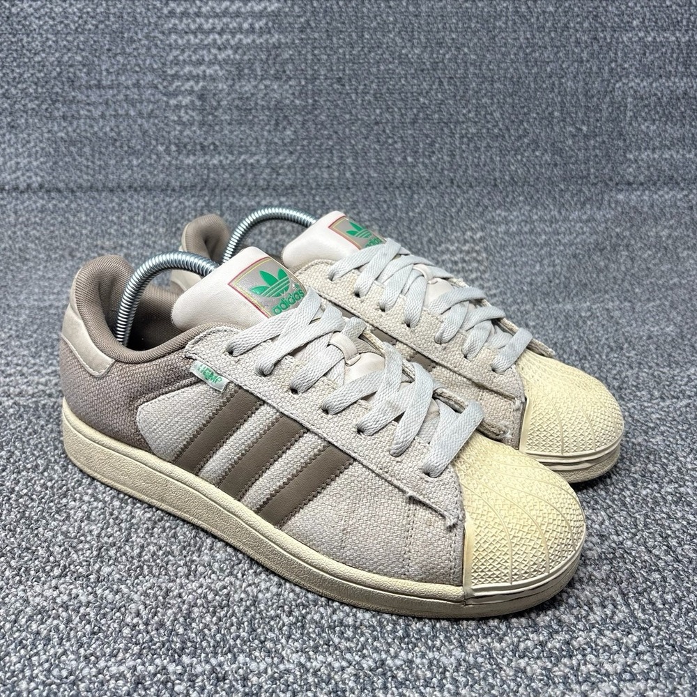 Adidas Hemp Superstar G07060 Men's 7.5 Beige Brown Green Vintage 2009 Shoes